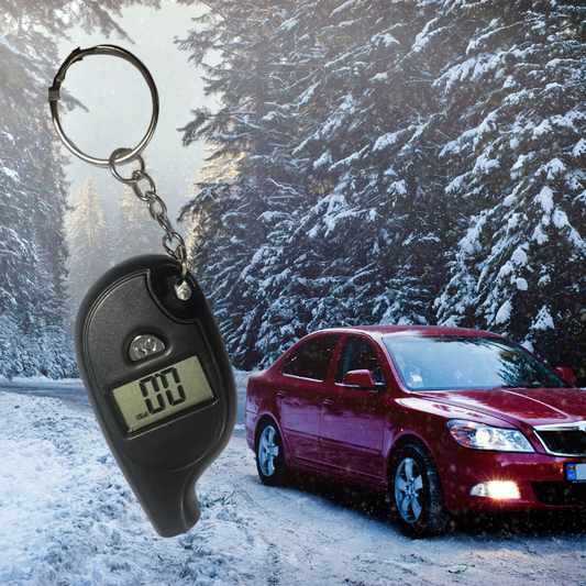 Mini Digital Tire Pressure Gauge Keychain