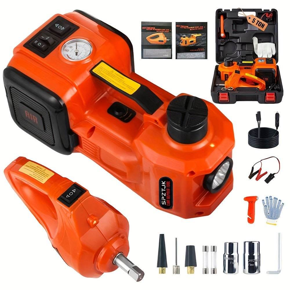 5 Ton Electric Car Jack Kit - 12V DC 3-In-1 Hydraulic Lift - Autoxmatch