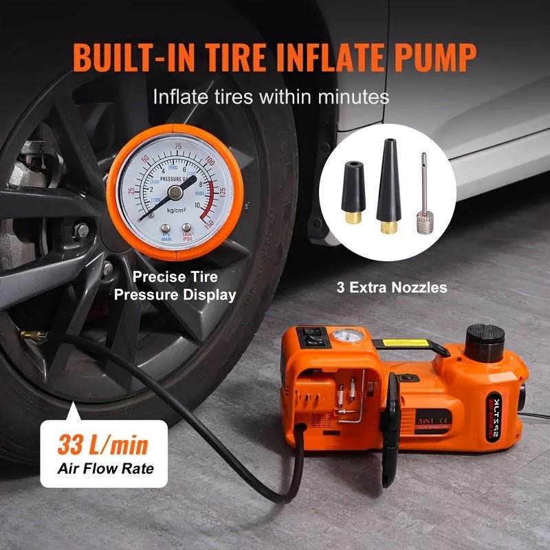 5 Ton Electric Car Jack Kit - 12V DC 3-In-1 Hydraulic Lift - Autoxmatch
