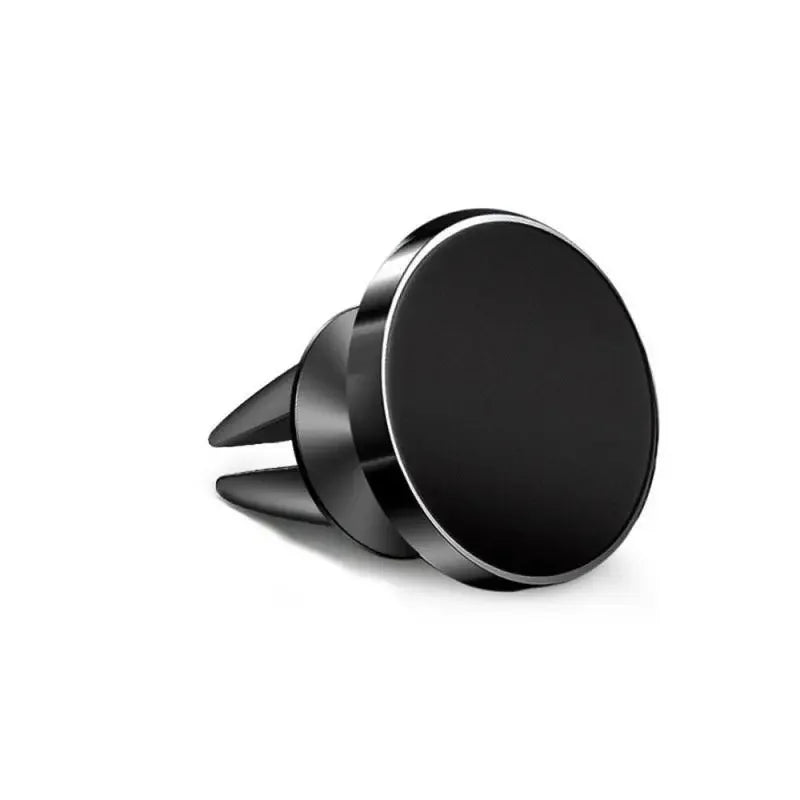 Black car air vent phone holder on a white background