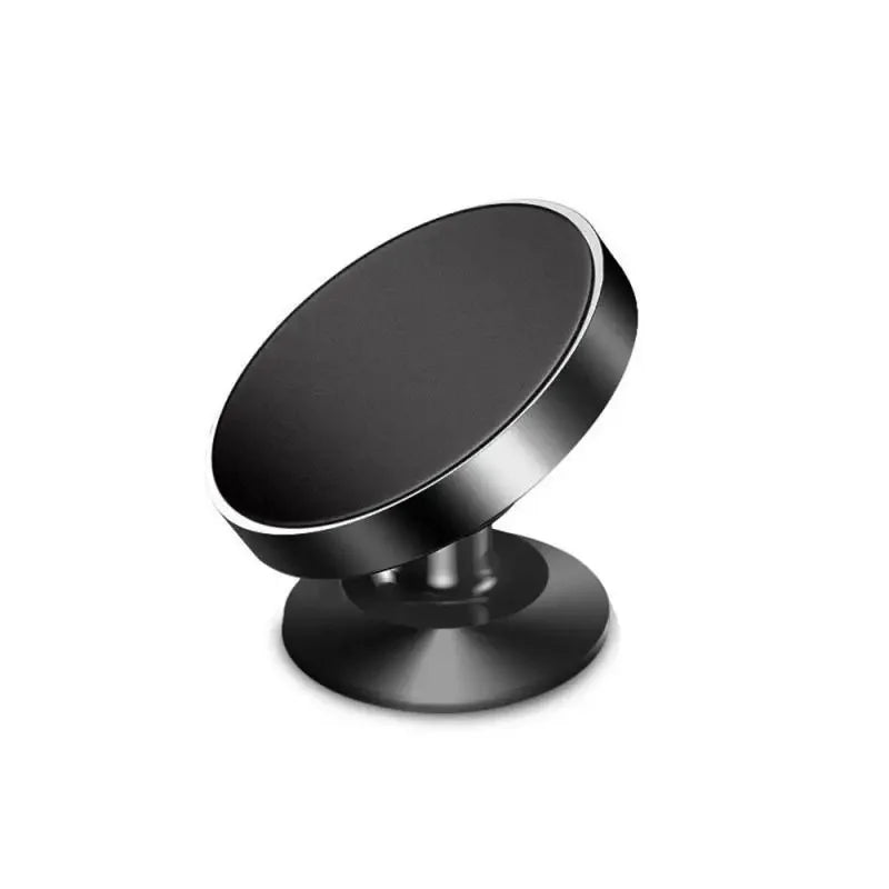 Black magnetic phone holder on a white background