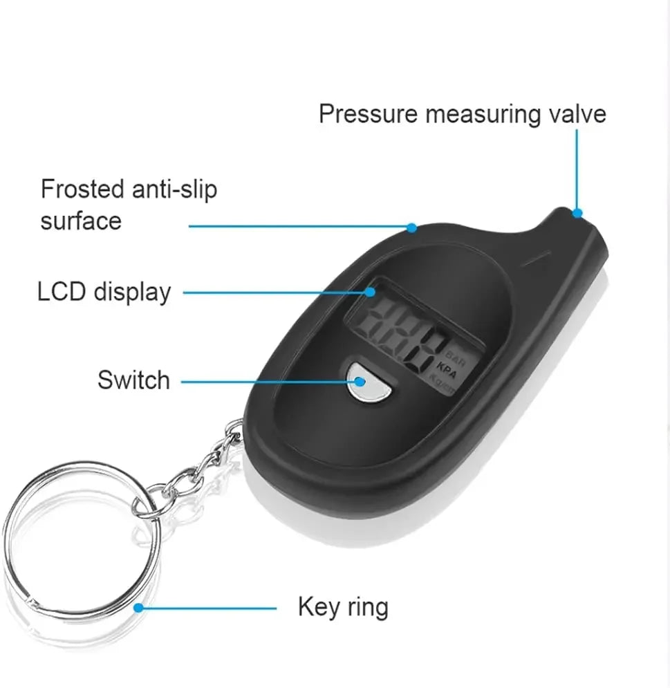 Black tire pressure gauge