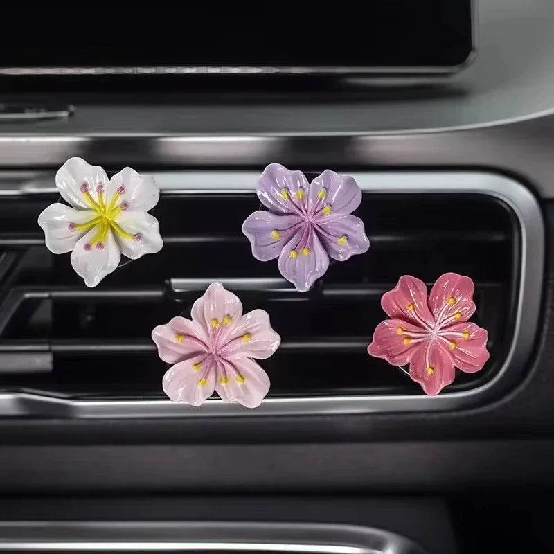 Car Beach Decoration Flower Perfume Clips Air Outlet Freshener - Autoxmatch