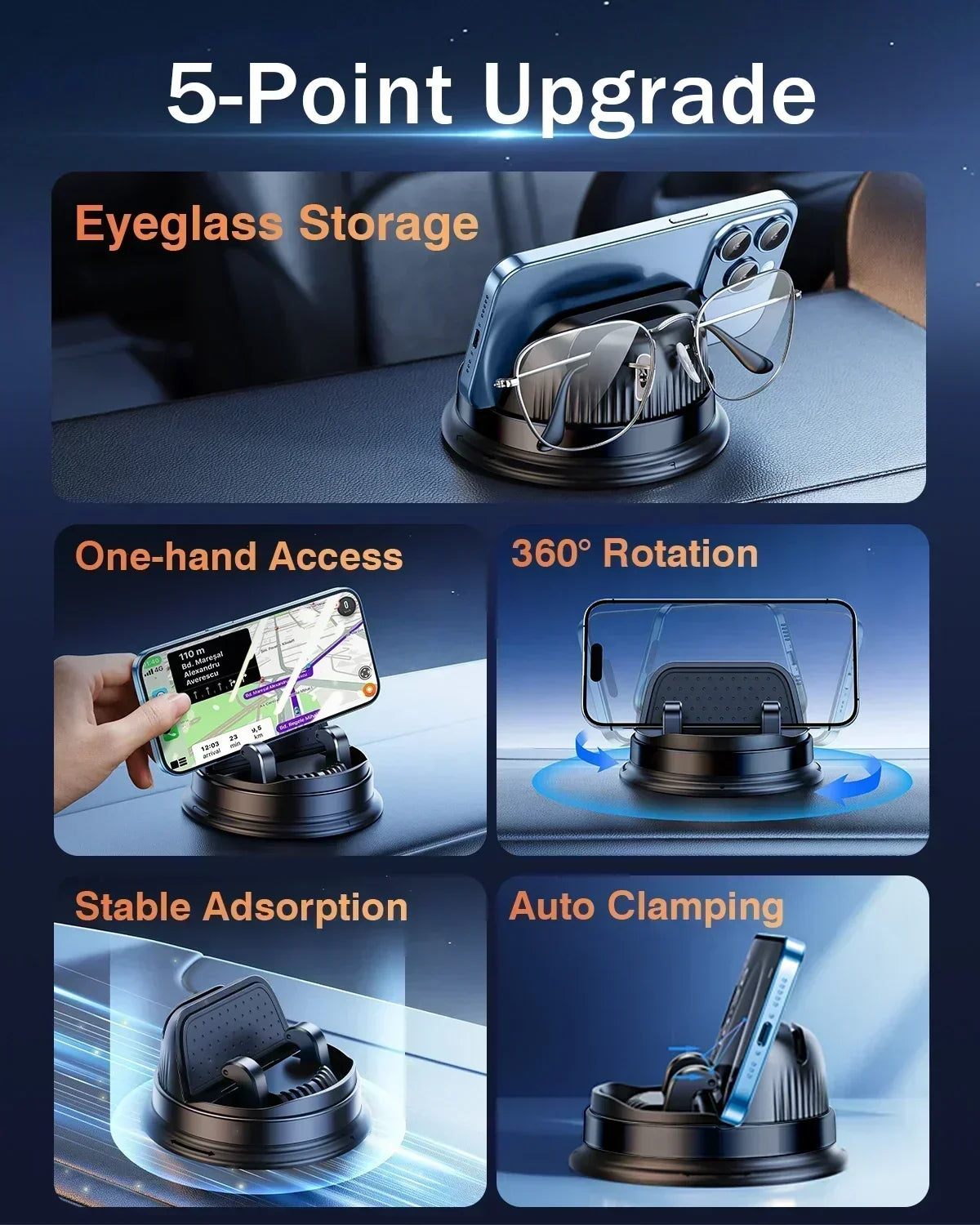 360° Rotatable Non-Slip Car Phone Holder - Autoxmatch