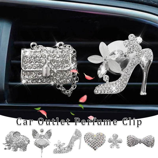 Bling Diamond Car Air Freshener Outlet Perfume Clip - Autoxmatch