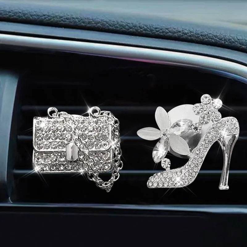 Bling Diamond Car Air Freshener Outlet Perfume Clip - Autoxmatch