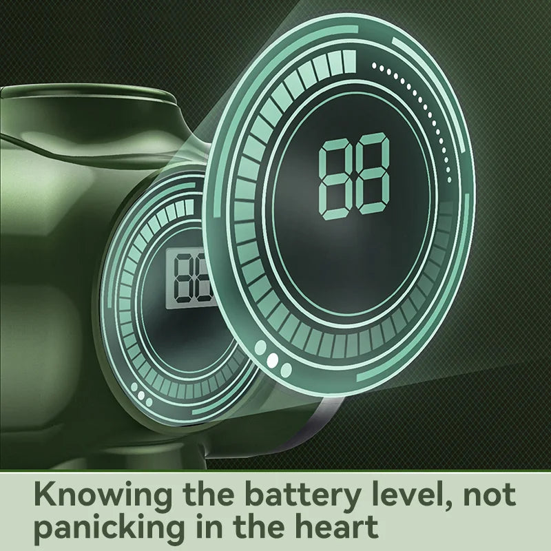 Digital battery indicator Green Wireless Car Vacuum Cleaner 5-in-1