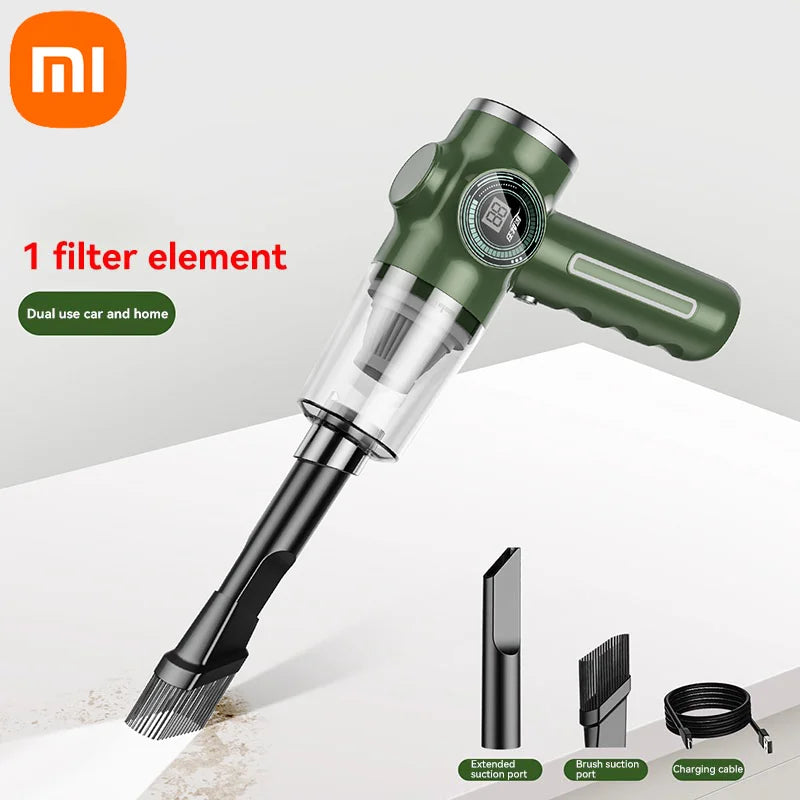 Green handheld vacuum cleaner