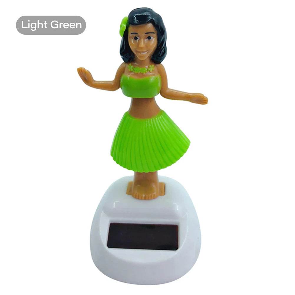 Car Solar Power Dancing Doll Shaking Head Hawaii Animated Girl - Autoxmatch