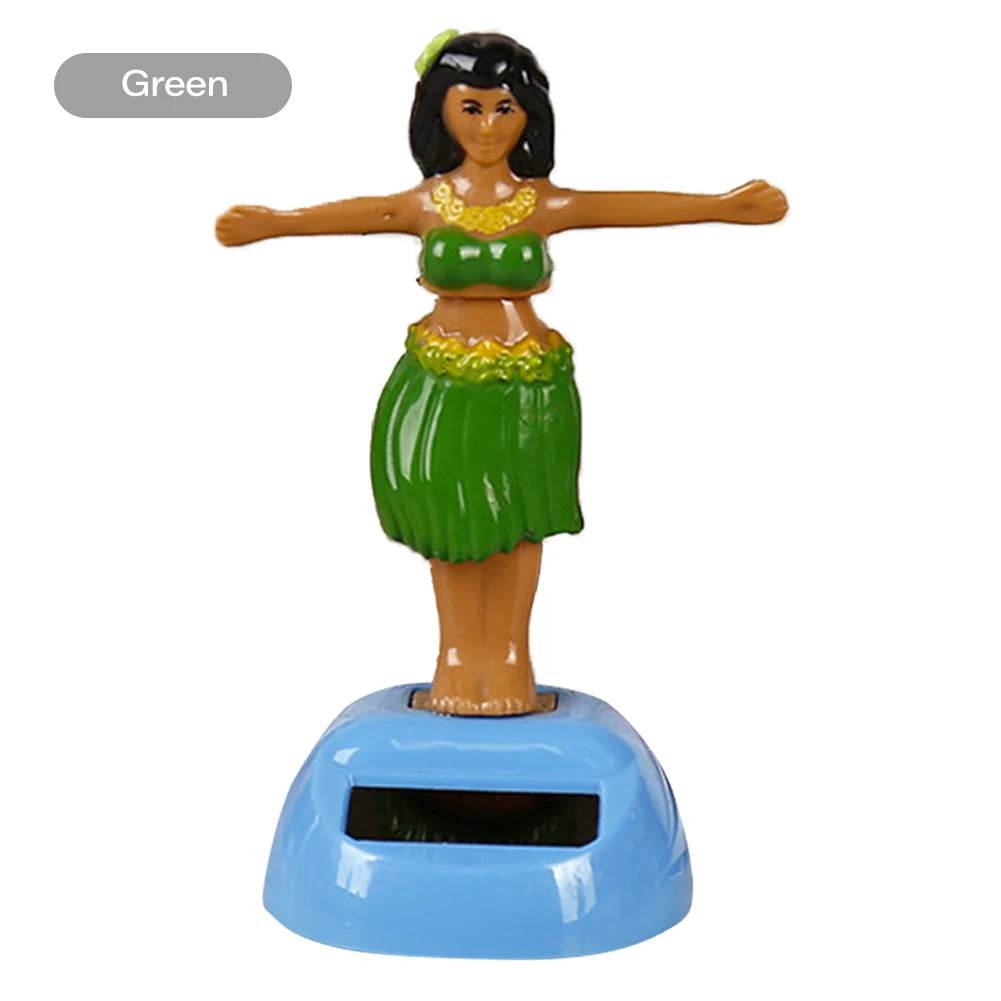 Car Solar Power Dancing Doll Shaking Head Hawaii Animated Girl - Autoxmatch
