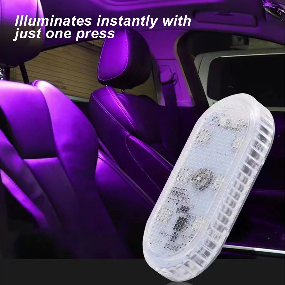 Interior car LED light with touch control and multiple colors
