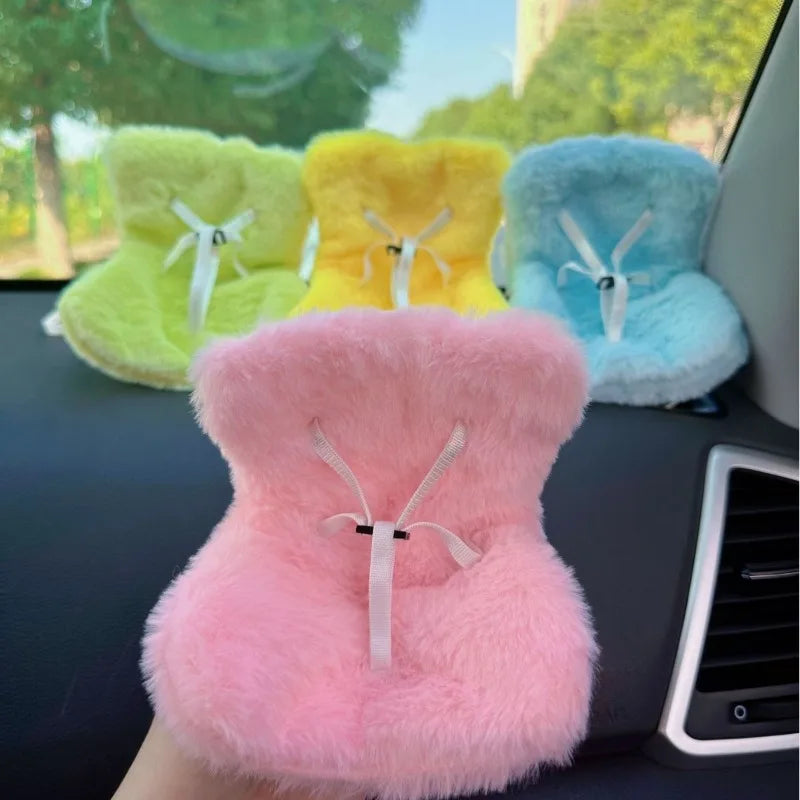 Labubu Doll Car Safety Seat Interior Styling - Autoxmatch