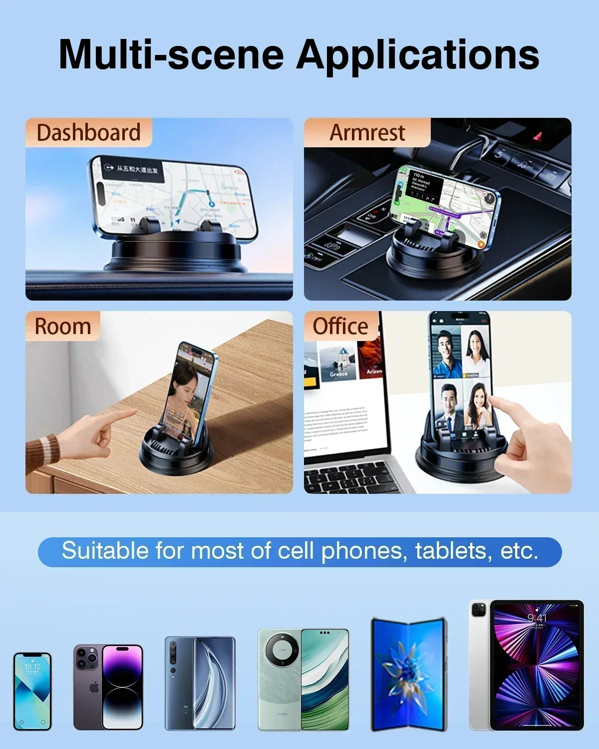 360° Rotatable Non-Slip Car Phone Holder - Autoxmatch