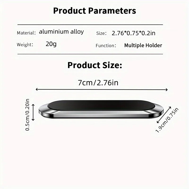 Product parameters and size details of a multiple holder on a white background