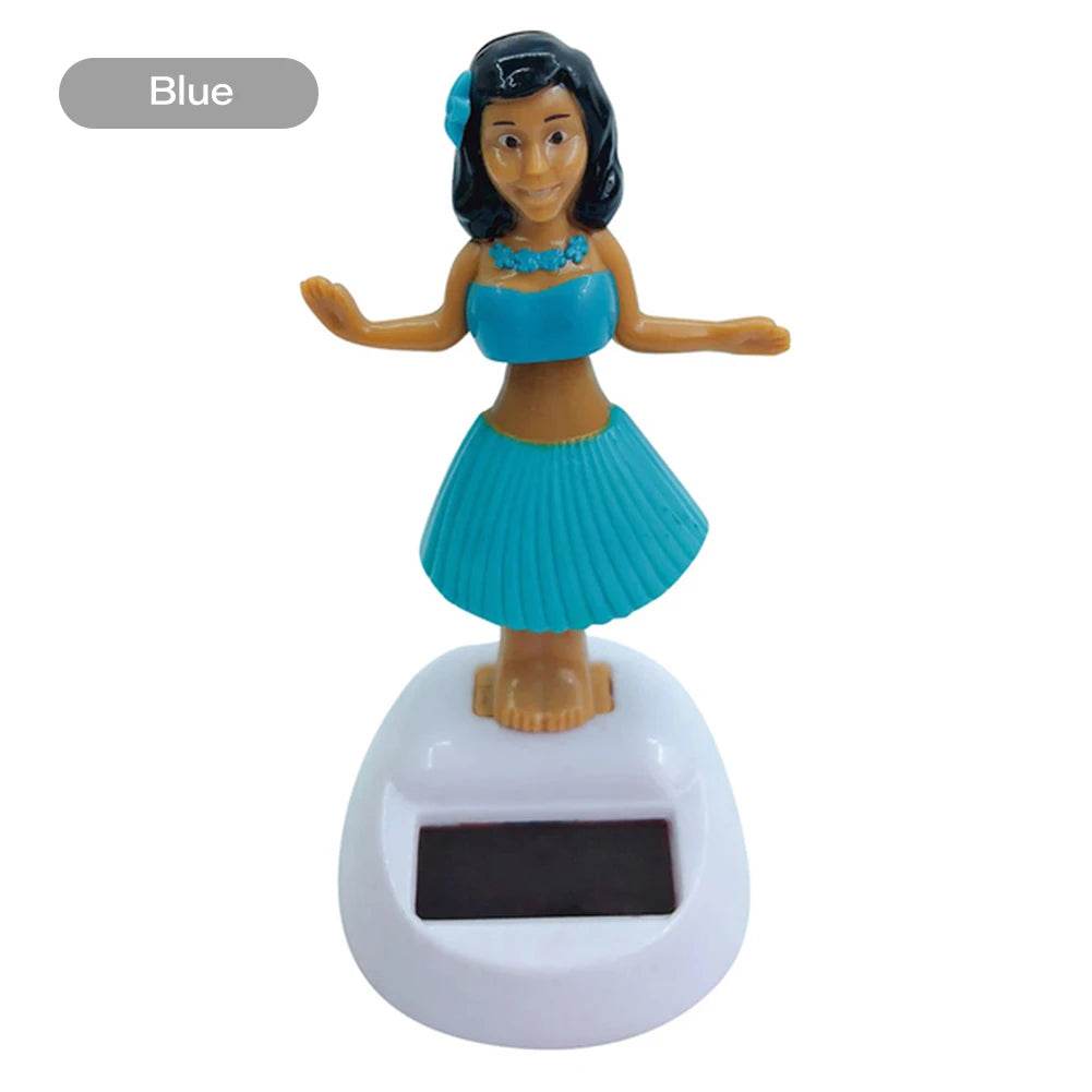 Car Solar Power Dancing Doll Shaking Head Hawaii Animated Girl - Autoxmatch