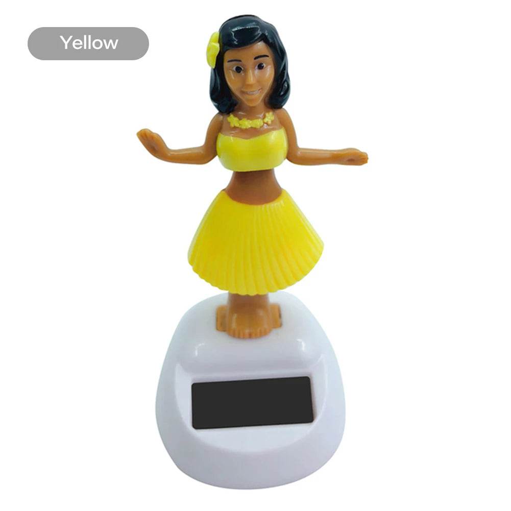 Car Solar Power Dancing Doll Shaking Head Hawaii Animated Girl - Autoxmatch