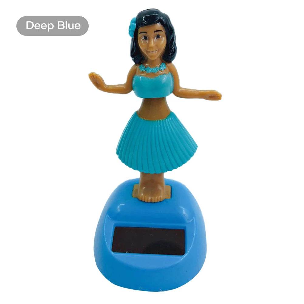 Car Solar Power Dancing Doll Shaking Head Hawaii Animated Girl - Autoxmatch
