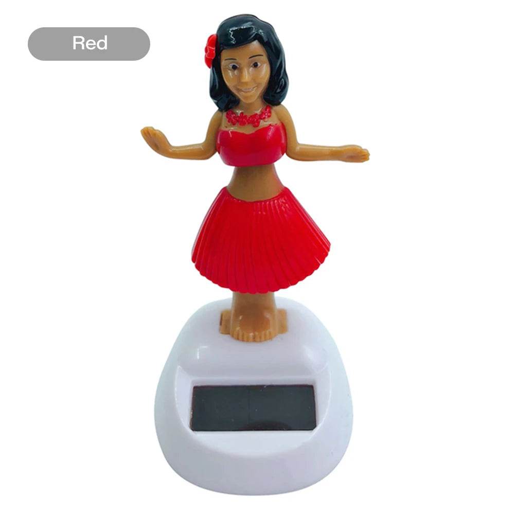 Car Solar Power Dancing Doll Shaking Head Hawaii Animated Girl - Autoxmatch