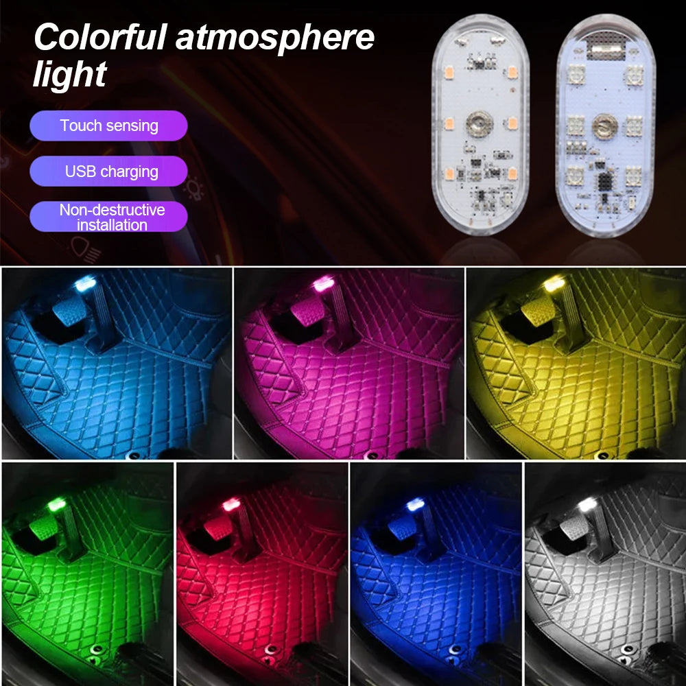 Touch activated LED dome light for car ceiling