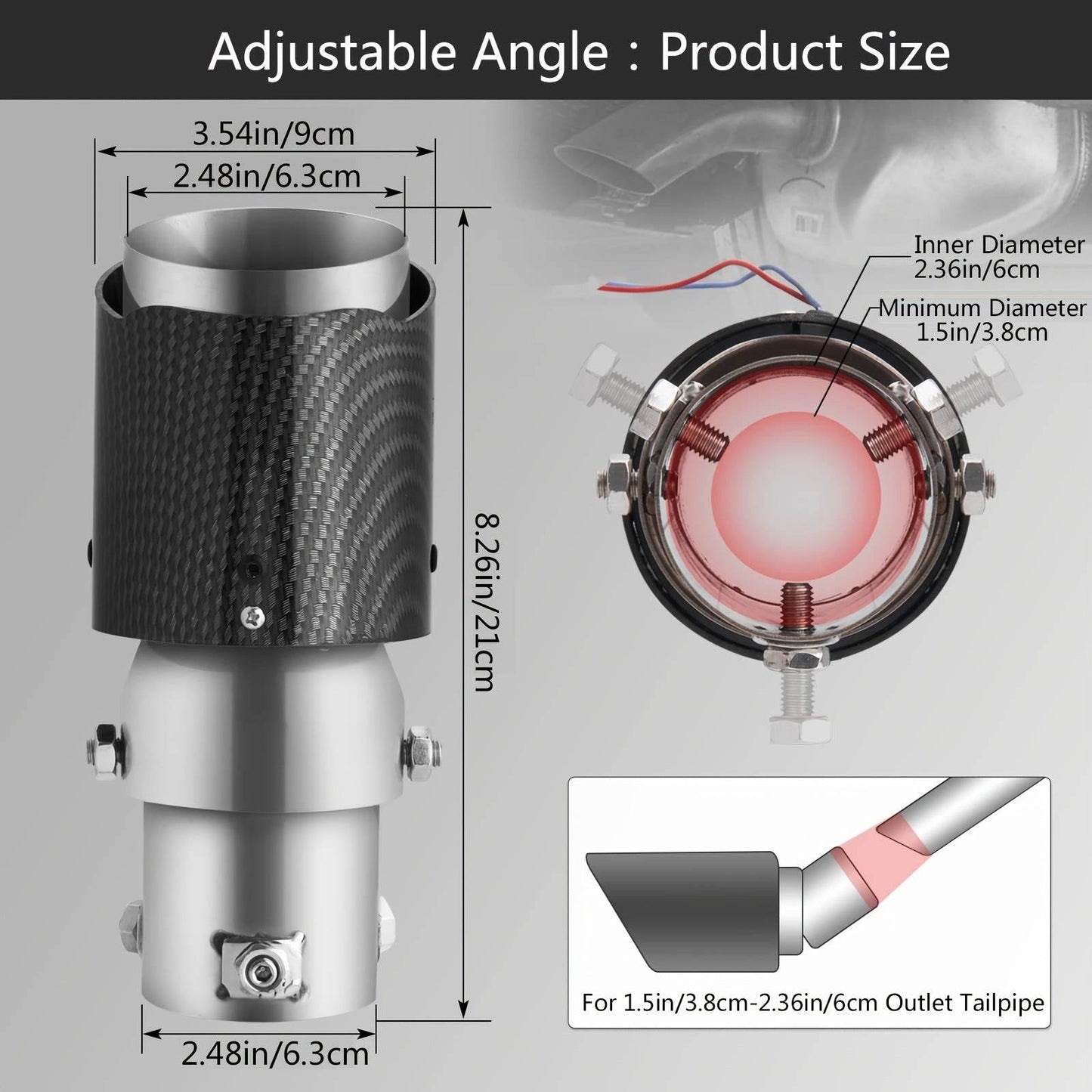 Car Exhaust Pipe with LED Flame - Autoxmatch