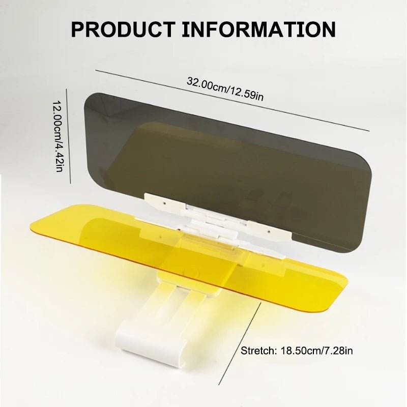 Car Sun Visor Anti Glare & Anti - Dazzle Day and Night Dual Sun Shade - Autoxmatch