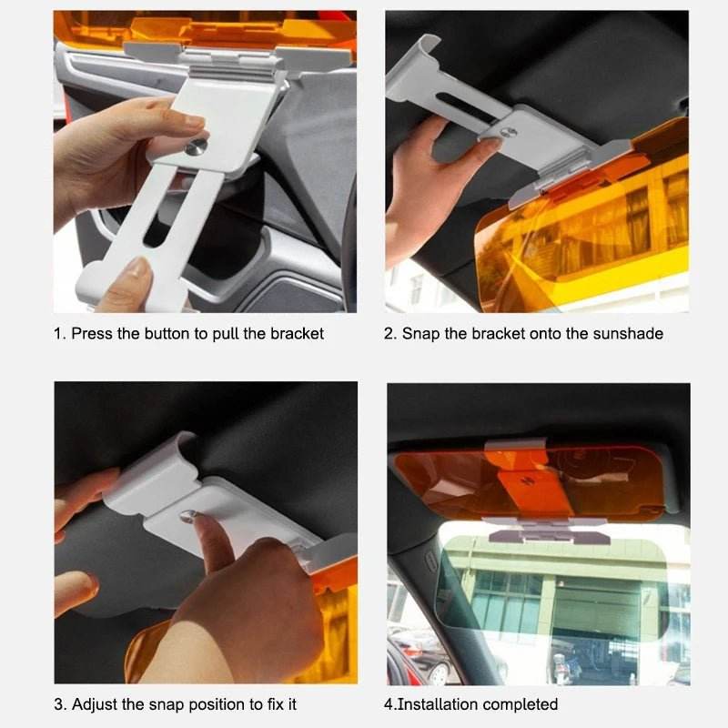 Car Sun Visor Anti Glare & Anti - Dazzle Day and Night Dual Sun Shade - Autoxmatch