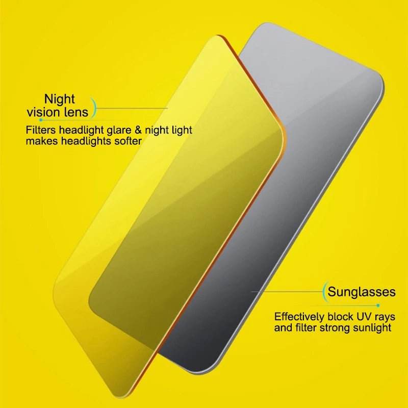 Car Sun Visor Anti Glare & Anti - Dazzle Day and Night Dual Sun Shade - Autoxmatch