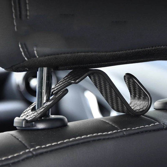 Carbon Fibre Hook Headrest Seat Car - Autoxmatch
