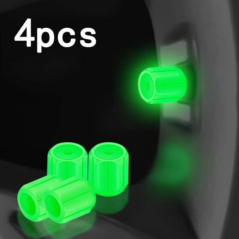 Luminous Tire Valve Caps – Glow-in-the-Dark - Autoxmatch