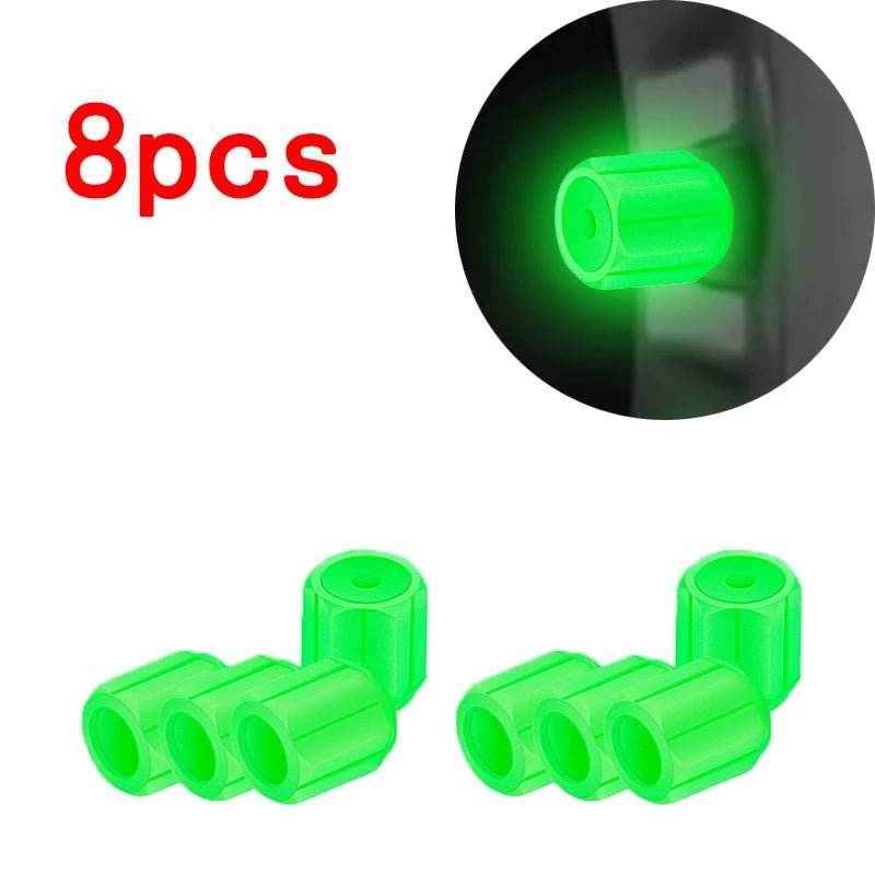 Luminous Tire Valve Caps – Glow-in-the-Dark - Autoxmatch