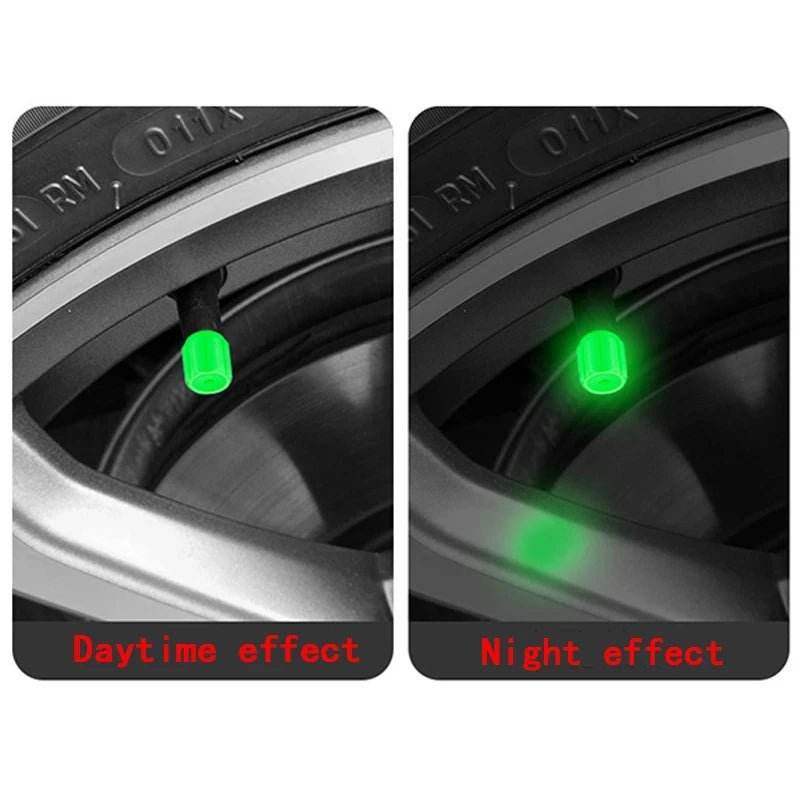 Luminous Tire Valve Caps – Glow-in-the-Dark - Autoxmatch