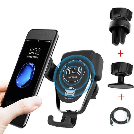 Wireless Fast Car Charger Mount – Automatic Clamping, Charging Holder & Stand - Autoxmatch