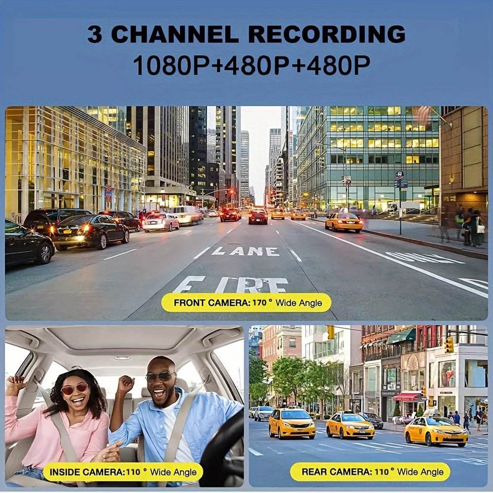 3-Channel 4K + 1080P Dashcam – Ultimate Driving Protection - Autoxmatch