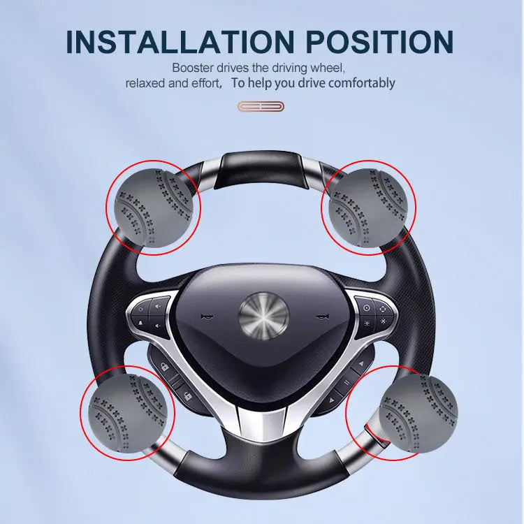 360° Steering Wheel Booster Knob Power Handle Spinner installation positions