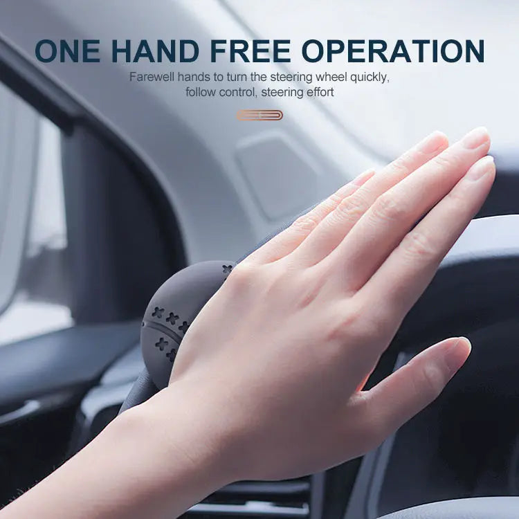 360° Steering Wheel Booster Knob Power Handle Spinner one hand free operation