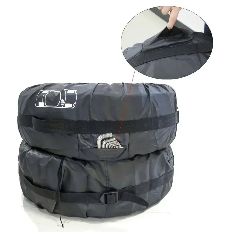 4PCS Universal Car Spare Tire Covers Black