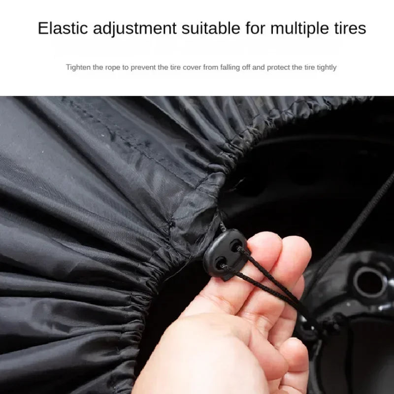 4PCS Universal Car Spare Tire Covers Elastic Adjustment Suitable for multiple tires