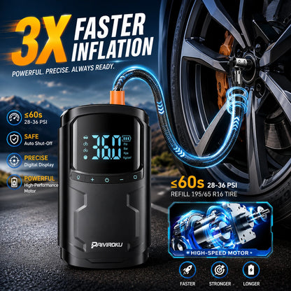 Autoxmatch Paiviroku 4-in-1 Car Jump Starter 16000 mAh Kit