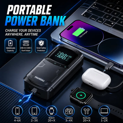 Autoxmatch Paiviroku 4-in-1 Car Jump Starter 16000 mAh Kit