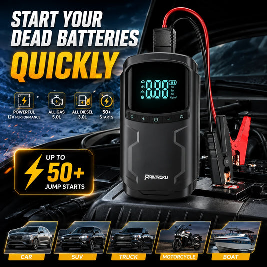 Autoxmatch Paiviroku 4-in-1 Car Jump Starter 16000 mAh Kit
