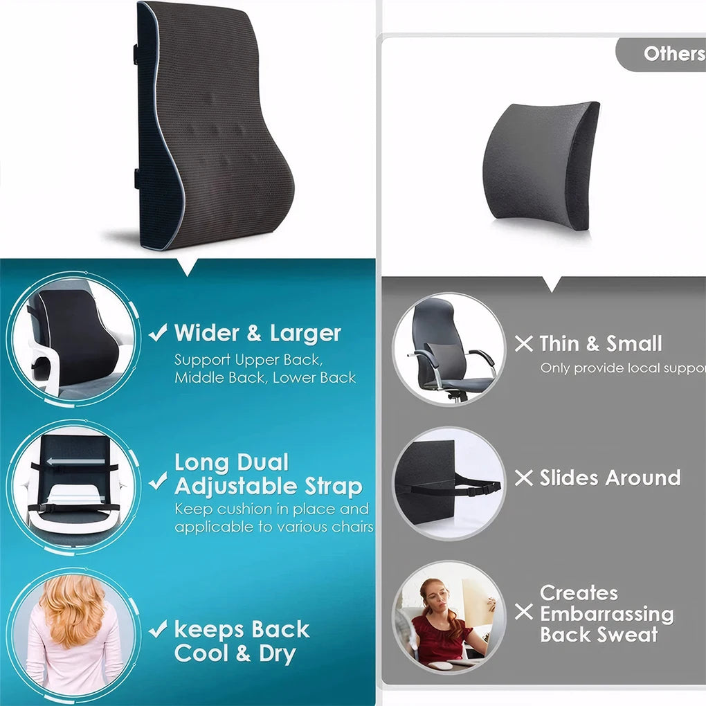 Back support pillow with features and comparison to other options 