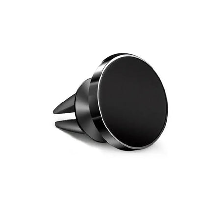 Black car air vent phone holder on a white background