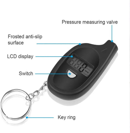 Black tire pressure gauge 