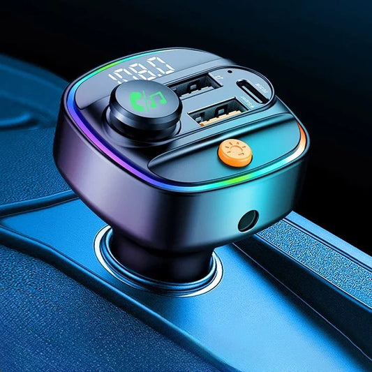 Bluetooth 5.3 FM Transmitter Handsfree Car Fast Charge Adapter