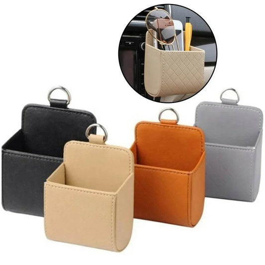 Car Air Outlet Leather Organizer Box - Autoxmatch