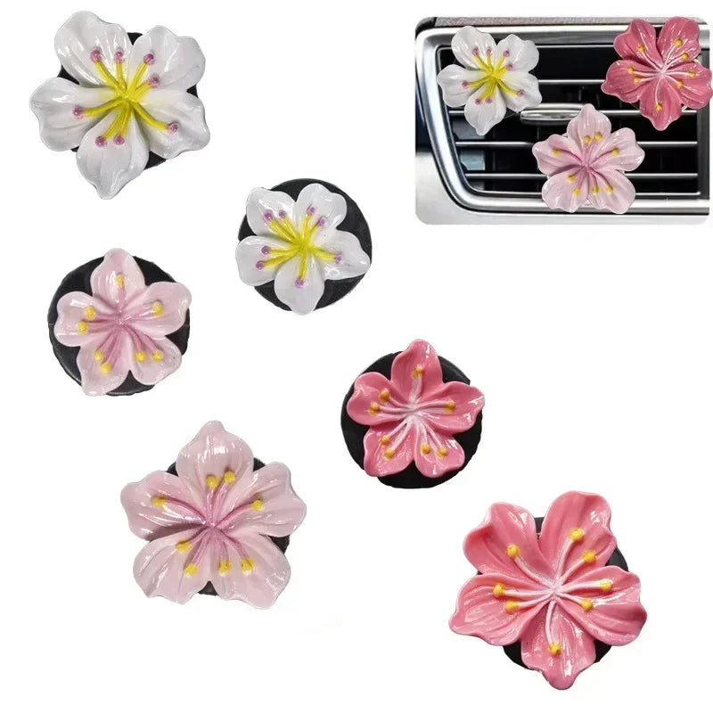Car Beach Decoration beautiful Flower Perfume Clips 