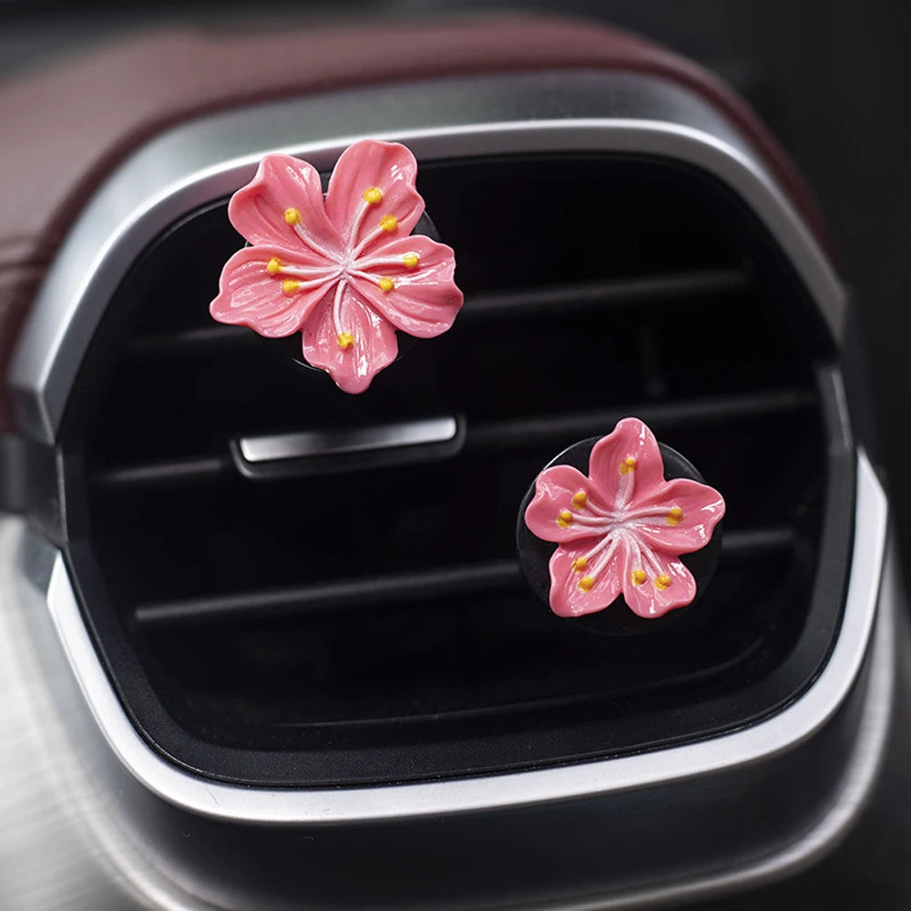 Car Beach Decoration beautiful Flower Perfume Clips Red Rose