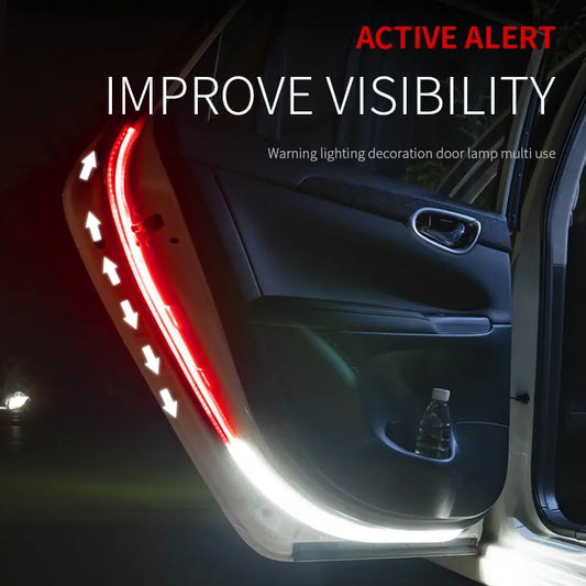 Car Door Opening LED Warning Atmosphere Light Strip 2pcs active improve visibility
