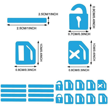 18Pcs/set Car Luminous Door Window Lift Button Stickers - Autoxmatch