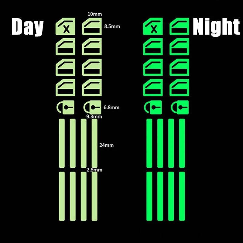 18Pcs/set Car Luminous Door Window Lift Button Stickers - Autoxmatch